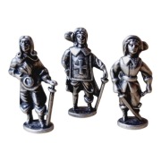 Vintage Kinder Surprise / Ferrero metalowe figurki muszkieterów z lat 70/80