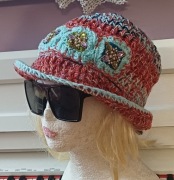 Szydelkowy kapelusik wiosenno-jesienny dla pań 