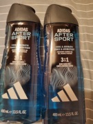2 żele pod prysznic Adidas after sport,2x400ml.