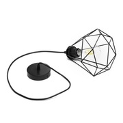 LAMPA SUFITOWA WISZĄCA LOFT INDUSTRIAL CZARNA