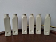 Butelka (wazonik) /ceramika / wzornictwo z PRL-u / 6 szt.