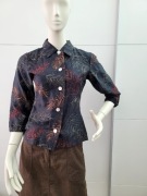 FRENCH LAUNDRY  Koszula jedwab naturalny haft koraliki 