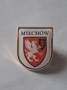 Herb miasta i gmina Miechów przypinka pin odznaka wpinka