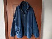 Bluza polar na 165 cm, klatka 2x55 cm. Granatowa, uszkodzony zamek