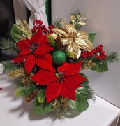 Stroik/ wiązanka bożonarodzeniowa na cmentarz, wazon 