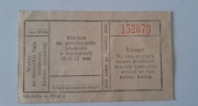 Bilet imienny miesięczny na komunikację w Warszawie PRL