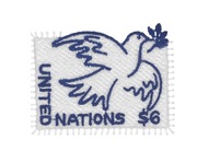 ONZ Nowy Jork 2025 - Zjednoczeni dla Pokoju, znaczek haftowany