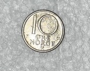 Moneta 10 ORE NORGE NORWEGIA 1987