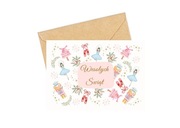 Pocztówka świąteczna z symbolami świątecznymi