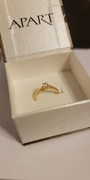 Pierścionek z brylantem 0,15 ct - próba 585