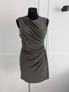 Elegancka marszczona i drapowana mini sukienka bez rękawów, Zara, L/40