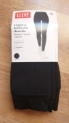 legginsy termiczne damskie z elastanem czarne rozmiar s/m
