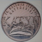 2zł Katyń 2010 Mennicza z woreczka NBP 