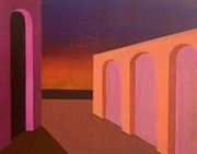 Obraz akryl Zachód  inspirowany Giorgio de Chirico