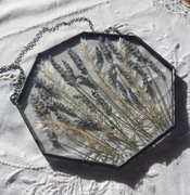 Witraż, dekor, suszone kwiaty, prezent, urodziny