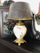 Stara Lampa elektryczna z porcelany.  Lampka abażur 
