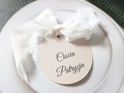 Winietki okrągłe ze wstążką szyfonową 