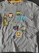 Bluzka bawełniana t-shirt dziecięca z nadrukiem r.116 5-10 15