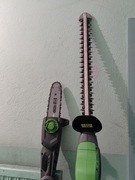 trymer i piła łańcuchowa elektryczna akumulatorowa z wysiegnikiem