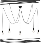 Nowodvorski lampa pająk 5 punktów żarówki ściemnialne gratis 