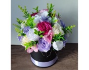 Flowerbox Dużo Kwiatów Wiosenne kolory Bukiet Ręcznie Wykonany Urodziny
