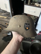 Hełm niemiecki m42 piękny w camo syg64 wh/ss