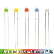 Dioda LED 1.8mm okrągła dyfuzyjna - do wyboru 5 kolorów - 10 sztuk
