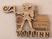 Magnes na lodówkę drewniany Tallin Estonia Prybałtyka (1K) 