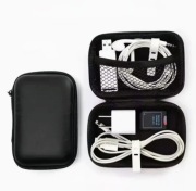 Etui na Dysk HDD SSD 2.5” Powerbank Organizer Eco Skóra PU Case Czarny