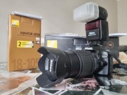 Nikon 3200d, obiektyw, lampa