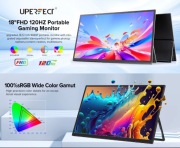 UPERFECT 18,5 "przenośny monitor 1080P 120Hz wyświetlacz IPS  USB C HDMI 