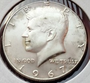 50 cent Half Dollar 1967  Srebro Ag400