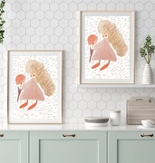 Dziewczynka z różą, Grafika na ścianę, Dekoracja ścienna A4