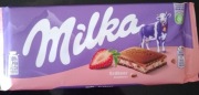 Czekolada mleczna truskawkowa Milka 100 g DE