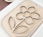 Zestaw Sensoryczny Montessori: Drewniana Forma + 400g Kolorowego Ryżu