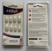 2x SZTUCZNE PAZNOKCIE DLA KOBIET KILLYS SQUARE MILKY LOVE YOUR BEAUTY NOWE