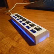 Listwa Łącze USB 2.0 rozgałęźnik z przełącznikiem 30cm 7 portów