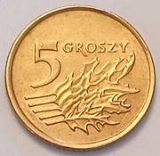 5 gr groszy 1991 r. ładna