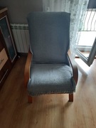 Fotel 64x100x80 z narzutą