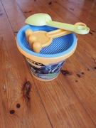 Zestaw do piaskownicy Wiaderko łopatka grabki sitko Chłopiec