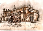 Kraków- 21x30cm Akwarela - Pomysł na prezent 