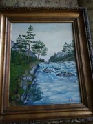 Przedwojenny pejzaż górski sygnowany I.Trusz