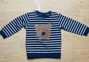 Bluza Marks & Spencer 18-24 miesięcy 90 cm mięciutki misio paski