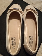 Balerinki ażurowe beżowe rozm. 36/37