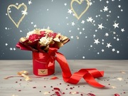 FLOWER BOX ŚWIECE SOJOWE ELEGANCKI PREZENT WALENTYNKI DZIEŃ BABCI