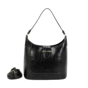 INES DELAURE Torebka na ramię czarna A-192