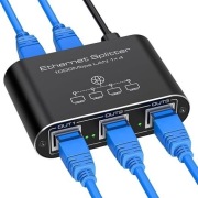 VEDINDUST LAN Splitter 1 - 4 | Gigabit Ethernet Switch 1000 Mbps