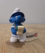 Schleich smerf smurf księgowy figurka model wycofany z 2014 r.