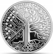 10 zł. 2019 r.100 rocz. podpisania Dekretu o archiwach państwowych + folder