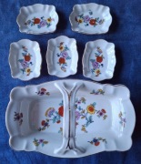 Koszyk + 5 podstawków Schlegielmilch Suhl 1900-1918.